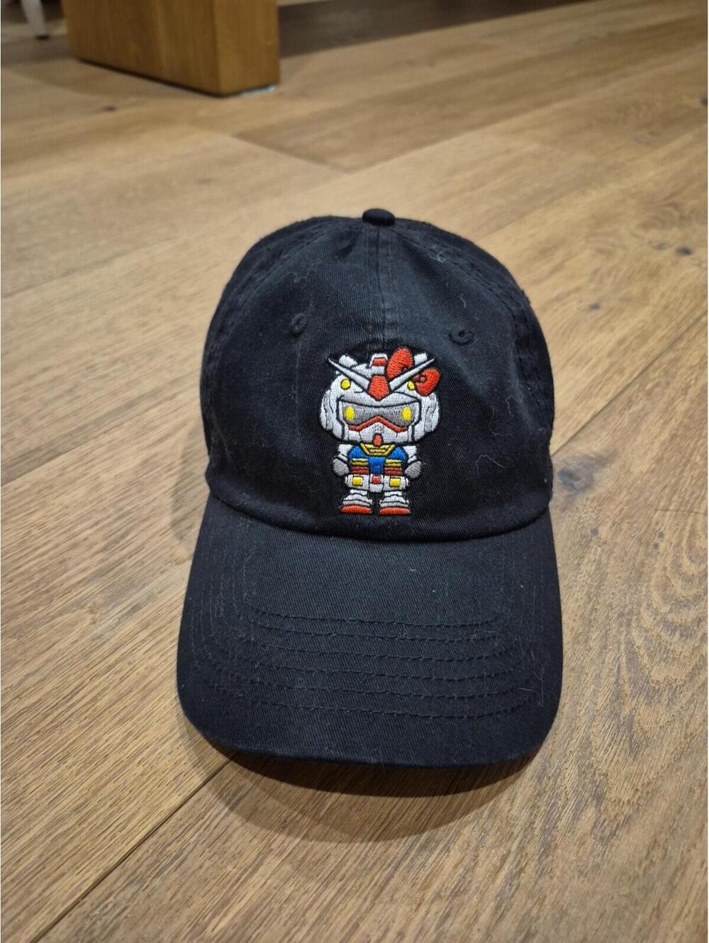 GUNDAM × Hello kitty Collaboration Embroidery Black One Size Baseball Cap Hat